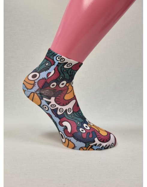CALCETINES DISTINTOS TOBILLEROS DE HOMBRE GUSANO LOCO