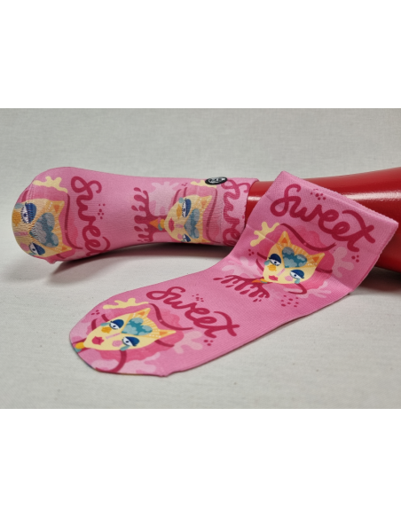 CALCETINES MOLONES DE MUJER CORTITOS CARA DE GATA