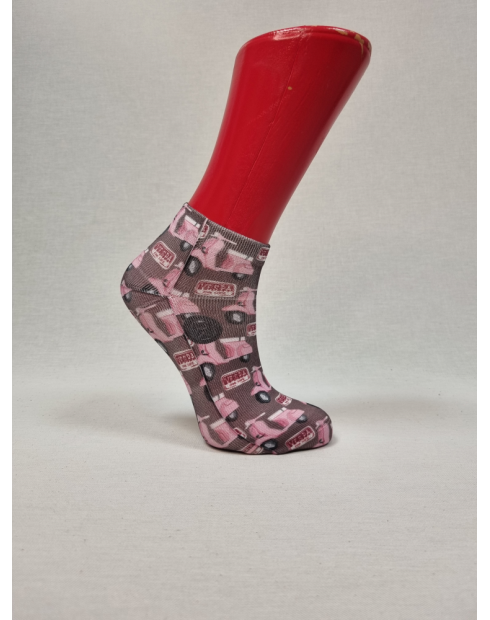 CALCETINES ALEGRES DE MUJER TOBILLEROS CON VESPAS ROSAS