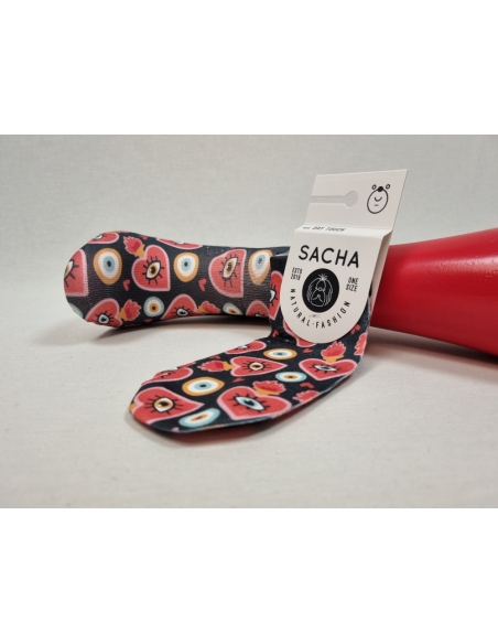 CALCETINES DIVERTIDOS CORTITOS DE MUJER DE CORAZON CON OJOS