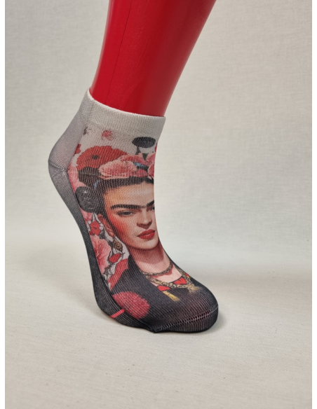 CALCETINES DISTINTOS TOBILLEROS DE MUJER FRIDA KAHLO