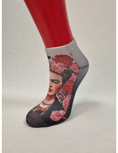 CALCETINES DISTINTOS TOBILLEROS DE MUJER FRIDA KAHLO