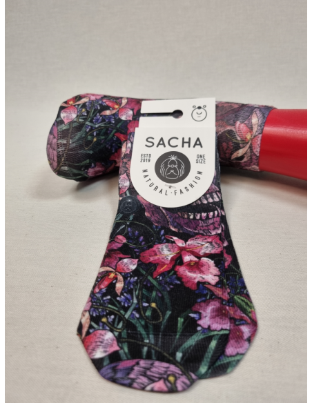 CALCETINES MOLONES TOBILLEROS DE MJUJER CON CALAVERA Y ROSAS