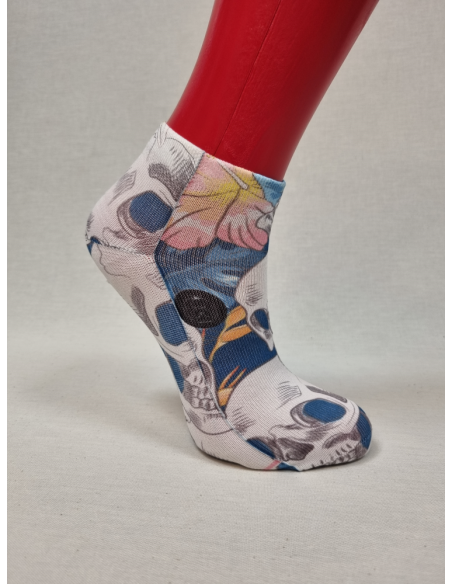 CALCETINES ORIGINALES TOBILLEROS DE MUJER CON CALAVERAS