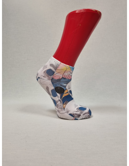 CALCETINES ORIGINALES TOBILLEROS DE MUJER CON CALAVERAS