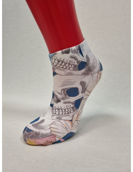 CALCETINES ORIGINALES TOBILLEROS DE MUJER CON CALAVERAS