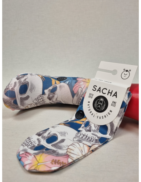 CALCETINES ORIGINALES TOBILLEROS DE MUJER CON CALAVERAS