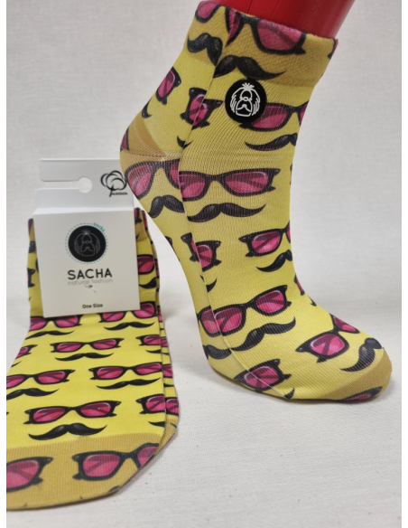 CALCETINES SNEAKER BIGOTE Y GAFAS