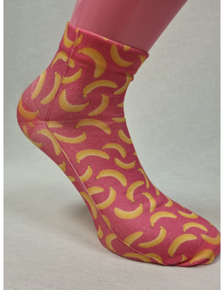 CALCETINES DIVERTIDOS TOBILLEROS DE HOMBRE CON PLATANOS