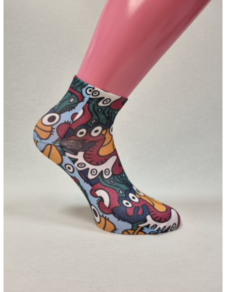 CALCETINES DISTINTOS TOBILLEROS DE HOMBRE GUSANO LOCO