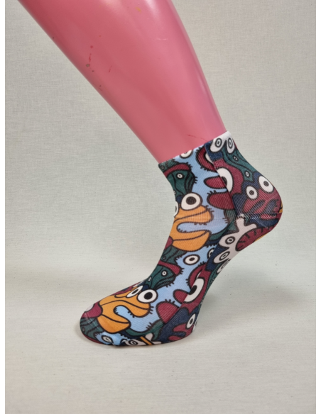 CALCETINES DISTINTOS TOBILLEROS DE HOMBRE GUSANO LOCO