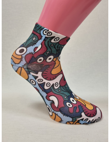 CALCETINES DISTINTOS TOBILLEROS DE HOMBRE GUSANO LOCO