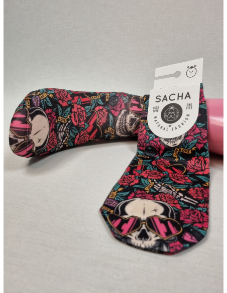 CALCETINES INFORMALES TOBILLEROS DE HOMBRE CON CALAVERAS ENAMORADAS