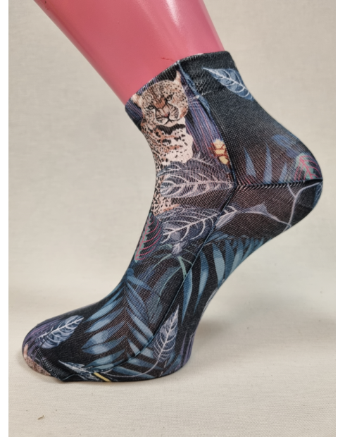 CALCETINES IDEALES TOBILLEROS DE HOMBRE CON TIGRE EN SELVA