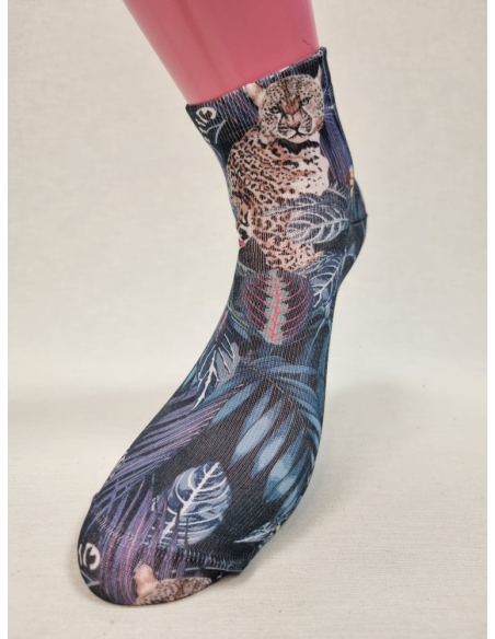 CALCETINES IDEALES TOBILLEROS DE HOMBRE CON TIGRE EN SELVA