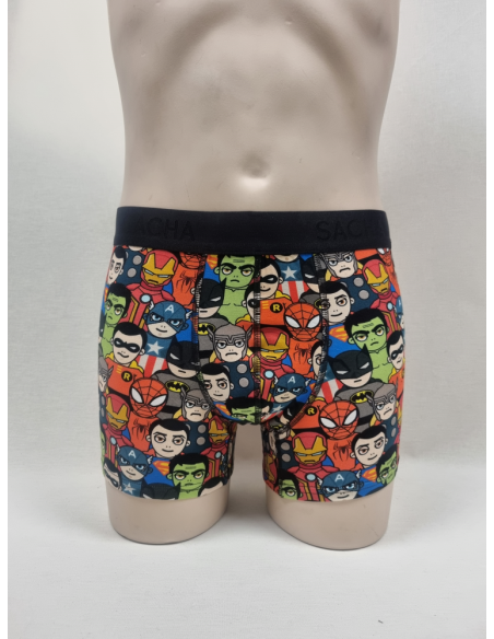BOXER DIVERTIDO DE HOMBRE CON SUPER HEROES