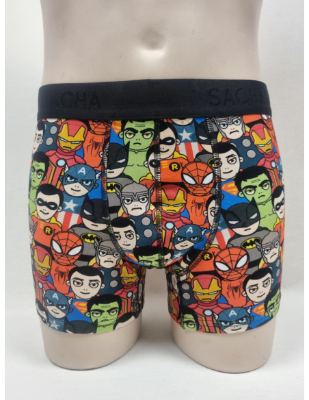 BOXER DIVERTIDO DE HOMBRE CON SUPER HEROES