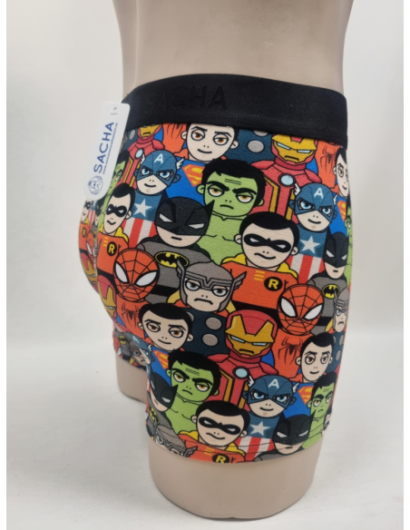 BOXER DIVERTIDO DE HOMBRE CON SUPER HEROES