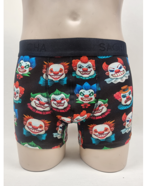 BOXER ATREVIDO DE HOMBRE CON PAYASO FELIZ