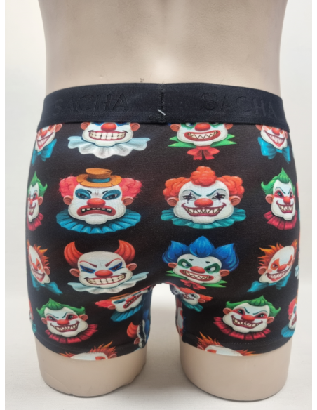 BOXER ATREVIDO DE HOMBRE CON PAYASO FELIZ