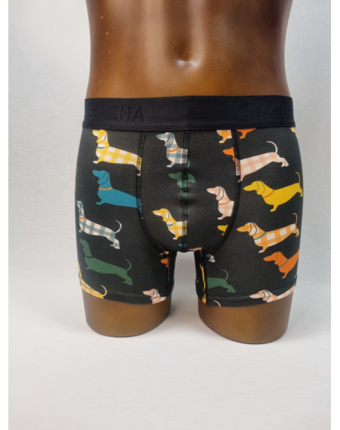 BOXER ORIGINAL DE HOMBRE CON PERRO SALCHICA