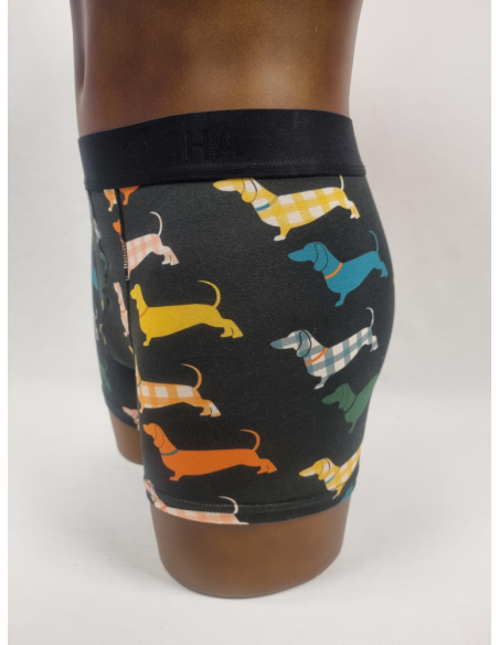 BOXER ORIGINAL DE HOMBRE CON PERRO SALCHICA
