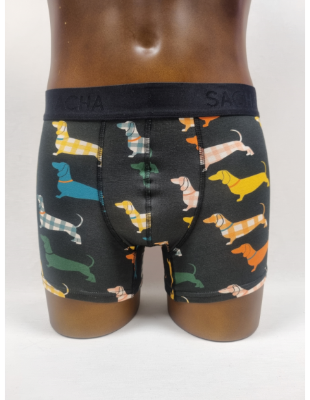 BOXER ORIGINAL DE HOMBRE CON PERRO SALCHICA