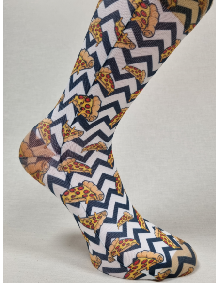 CALCETINES MOLONES DE HOMBRE CON DIBUJO PIZZA