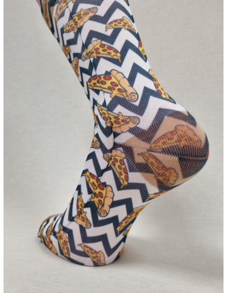 CALCETINES MOLONES DE HOMBRE CON DIBUJO PIZZA