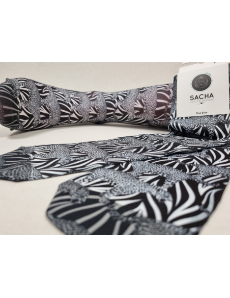 CALCETINES MOLONES DE HOMBRE CON PANTERA EN BLANCO Y NEGRO