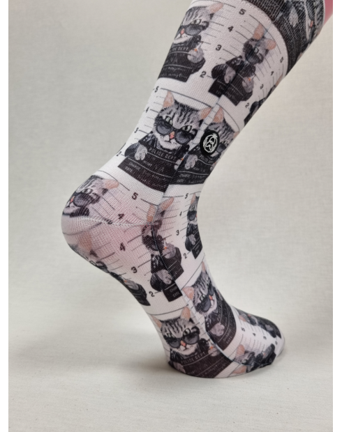 CALCETINES ALEGRES DE HOMBRE CON GATO...