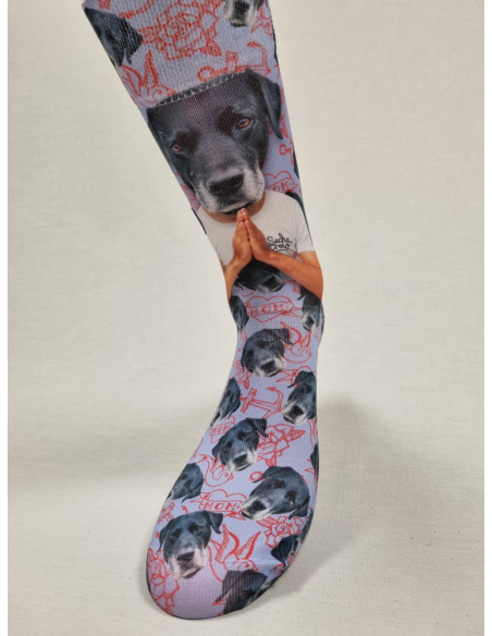 CALCETINES MOLONES DE HOMBRE DIBUJO HOMBRE PERRO