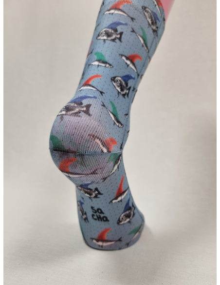 CALCETINES ORIGINALES DE HOMBRE TIBURON SARDINA