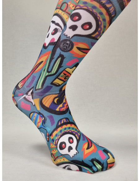 CALCETINES DIVERTIDOS CALAVERAS Y TEQUILA DE HOMBRE