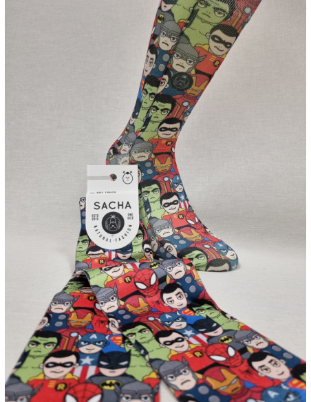 CALCETINES ORIGINALES DE HOMBRE DISEÑO SÚPER HEROES