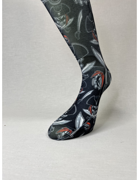 CALCETINES ORIGINALES DE HOMBRE PIRATA ROJO/NEGRO