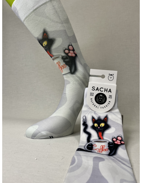 CALCETIN GRACIOSO DE HOMBRE CAT COFEE