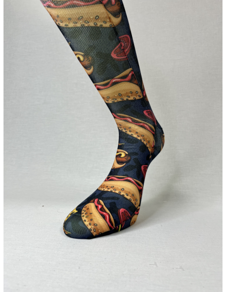 CALCETINES DIVERTIDOS DE HOMBRE PIZZA AND HOT-DOG