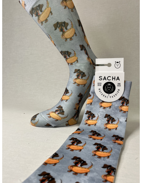 CALCETINES DIVERTIDOS DE HOMBRE PIZZA AND HOT-DOG