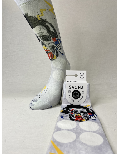 CALCETINES CONFORTABLES DE HOMBRE CALAVERA ROCKERA