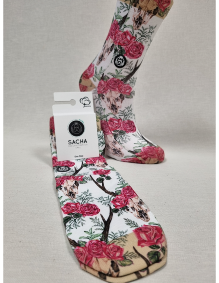 CALCETINES ORIGINALES DE MUJER CON CALAVERA DE CIERVO