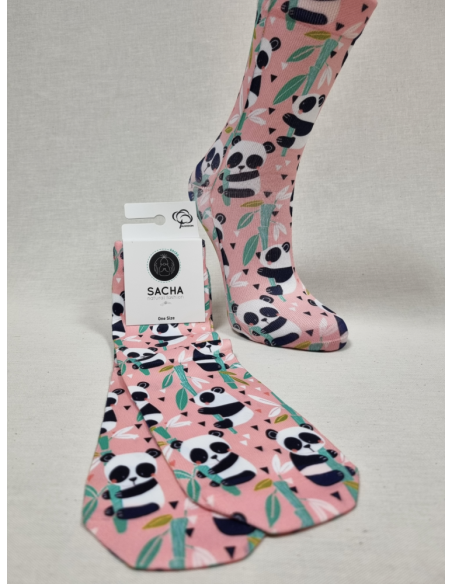 CALCETINES ALEGRES DE MUJER CON DIBUJO OSO PANDA