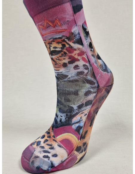 CALCETINES ORIGINALES DE MUJER CON DIBUJO DE LEOPARDO