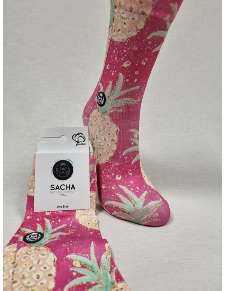 CALCETINES DIFERENTES DE MUJER DIBUJO PIÑAS