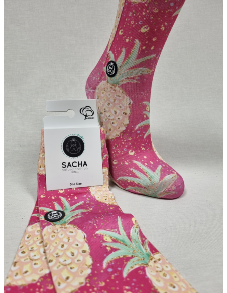 CALCETINES DIFERENTES DE MUJER DIBUJO PIÑAS