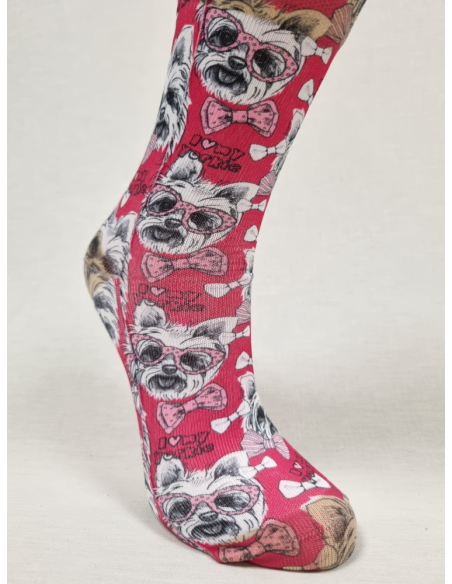 CALCETINES DIVERTIDOS DE MUJER CON CARA DE YORKSHIRE