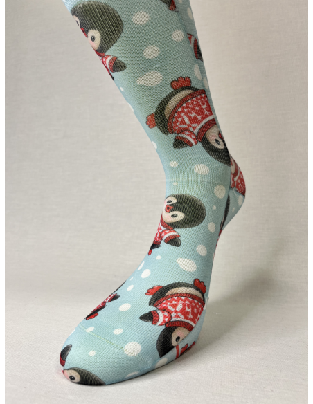 CALCETINES MOLONES DE MUJER PINGUINOS