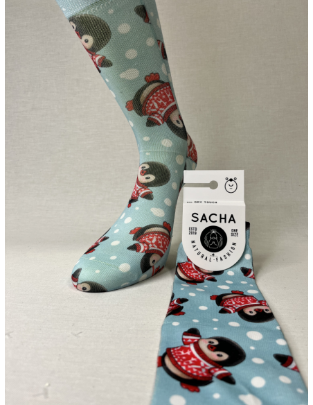 CALCETINES MOLONES DE MUJER PINGUINOS