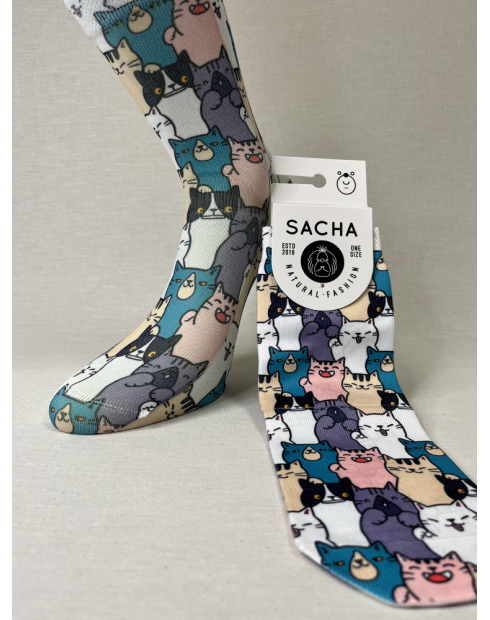 CALCETIN ATREVIDO DE MUJER GATOS...