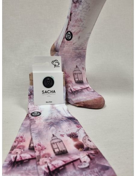 CALCETINES CONFORTABLES DE MUJER CON DIBUJO DE PARIS